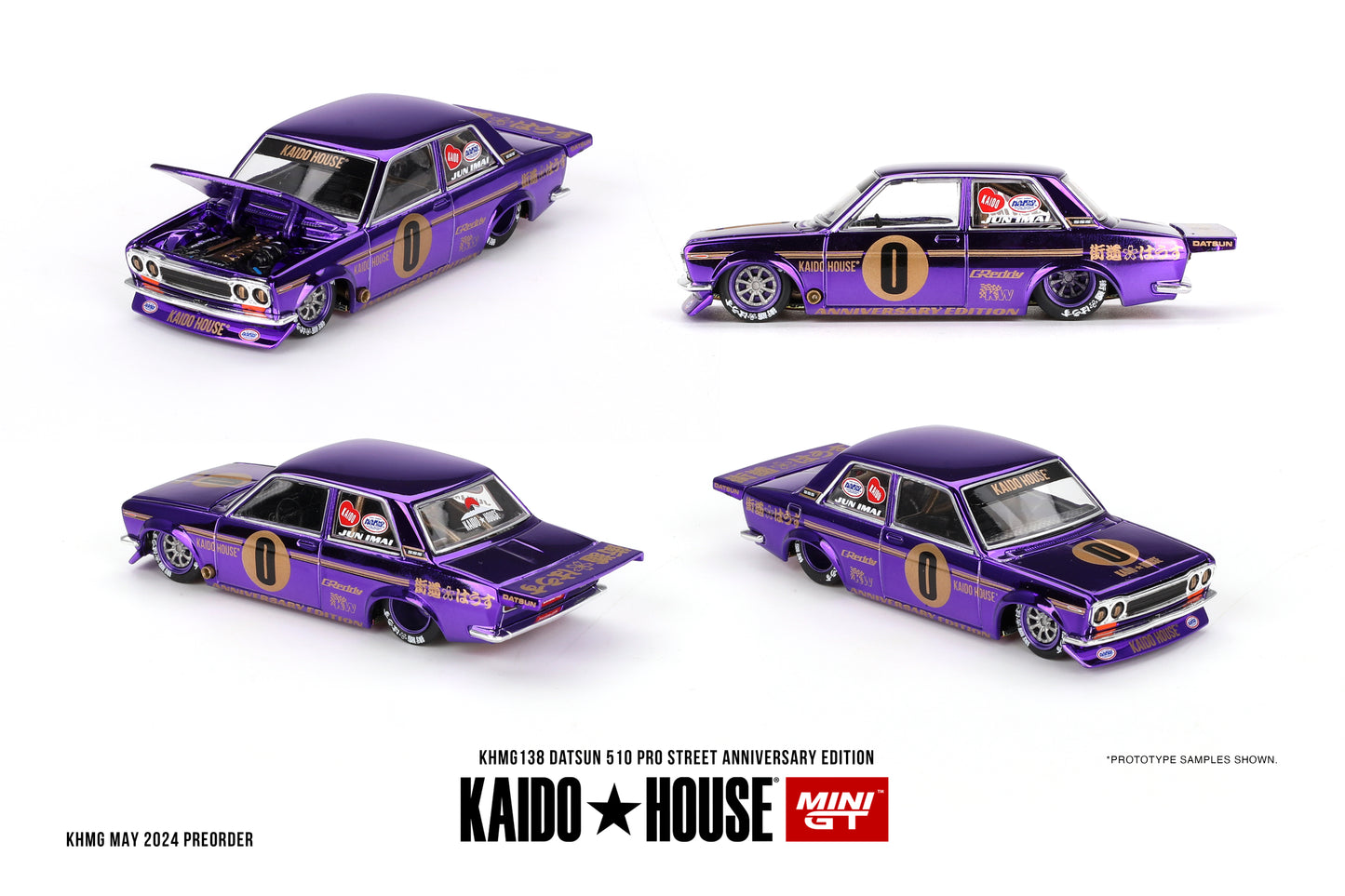 Kaido House Datsun 510 Pro Street Anniversary Edition 2014 KHMG138 1/64 Die Cast