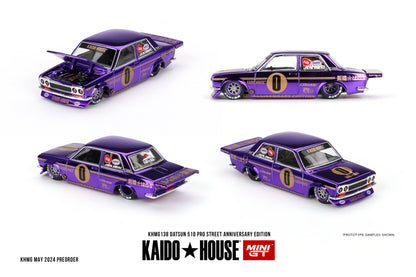 Kaido House Datsun 510 Pro Street Anniversary Edition 2014 KHMG138 1/64 Die Cast