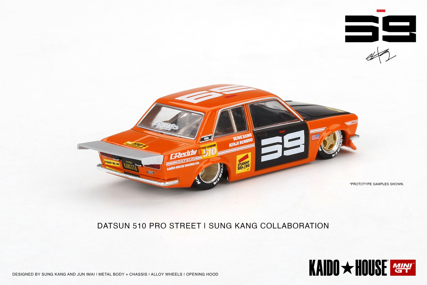 Kadio House Datsun 510 Pro Street SK510 Orange KHMG004 1/64 Diecast
