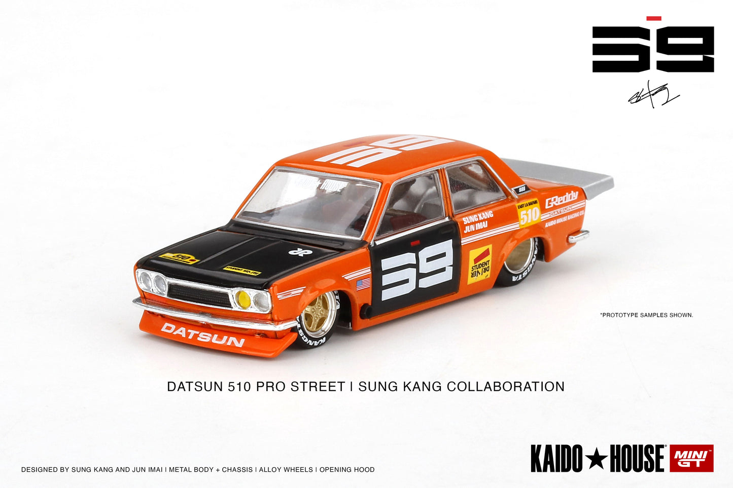Kadio House Datsun 510 Pro Street SK510 Orange KHMG004 1/64 Diecast