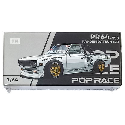 Pop Race Datsun Pandem 620 White PR640350 1/64 Die Cast