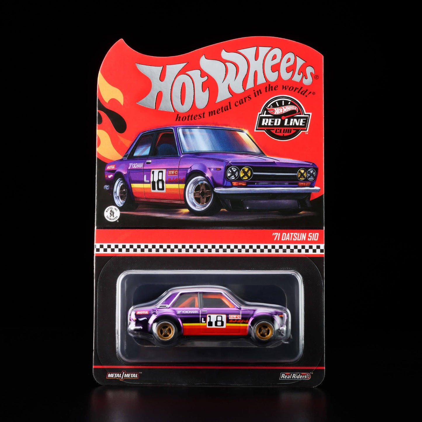 [Pre-Order] Hot Wheels Datsun 71 510 Vintage Spectraflame Purple 2026 RLC 1/64 Diecast