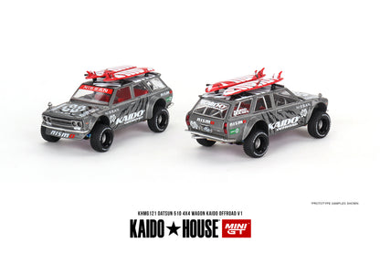 Kaido House Datsun KAIDO 510 Wagon 4x4 Kaido Offroad V1 KHMG121 1/64 Diecast