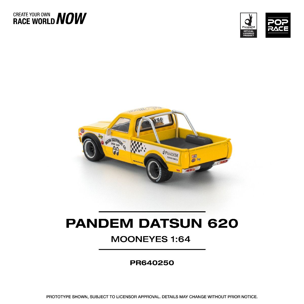 Pop Race Datsun Pandem 620 MoonEyes PR640250 1/64 Diecast