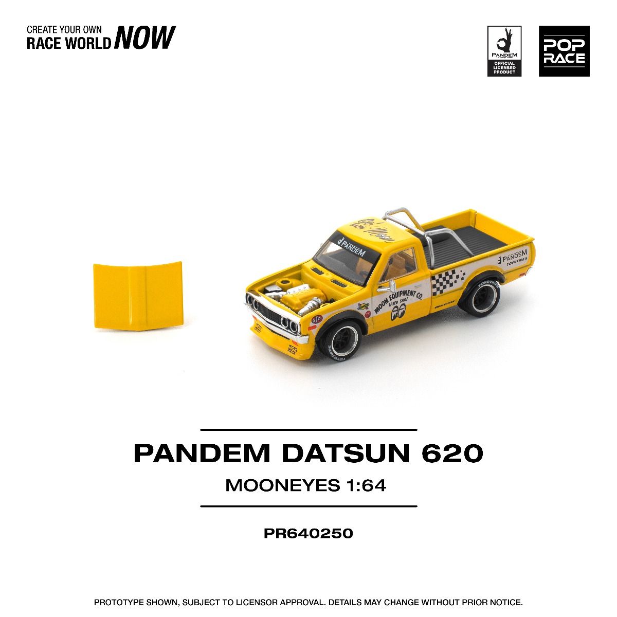 Pop Race Datsun Pandem 620 MoonEyes PR640250 1/64 Diecast