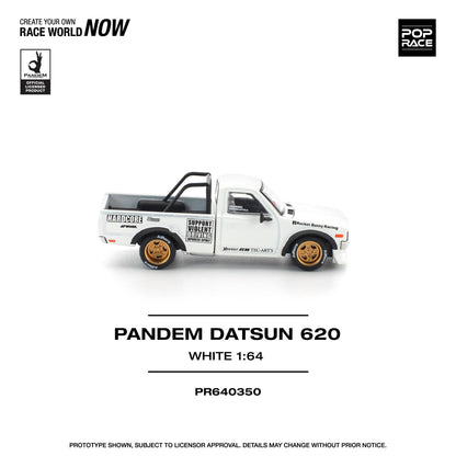 *Pre-Order* Pop Race Datsun Pandem 620 White PR640350 1/64 Die Cast