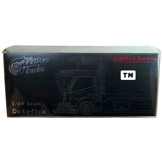 Micro Turbo Dekotora Flat Bed Truck Silver Electroplate MT6405A6 1/64 Diecast