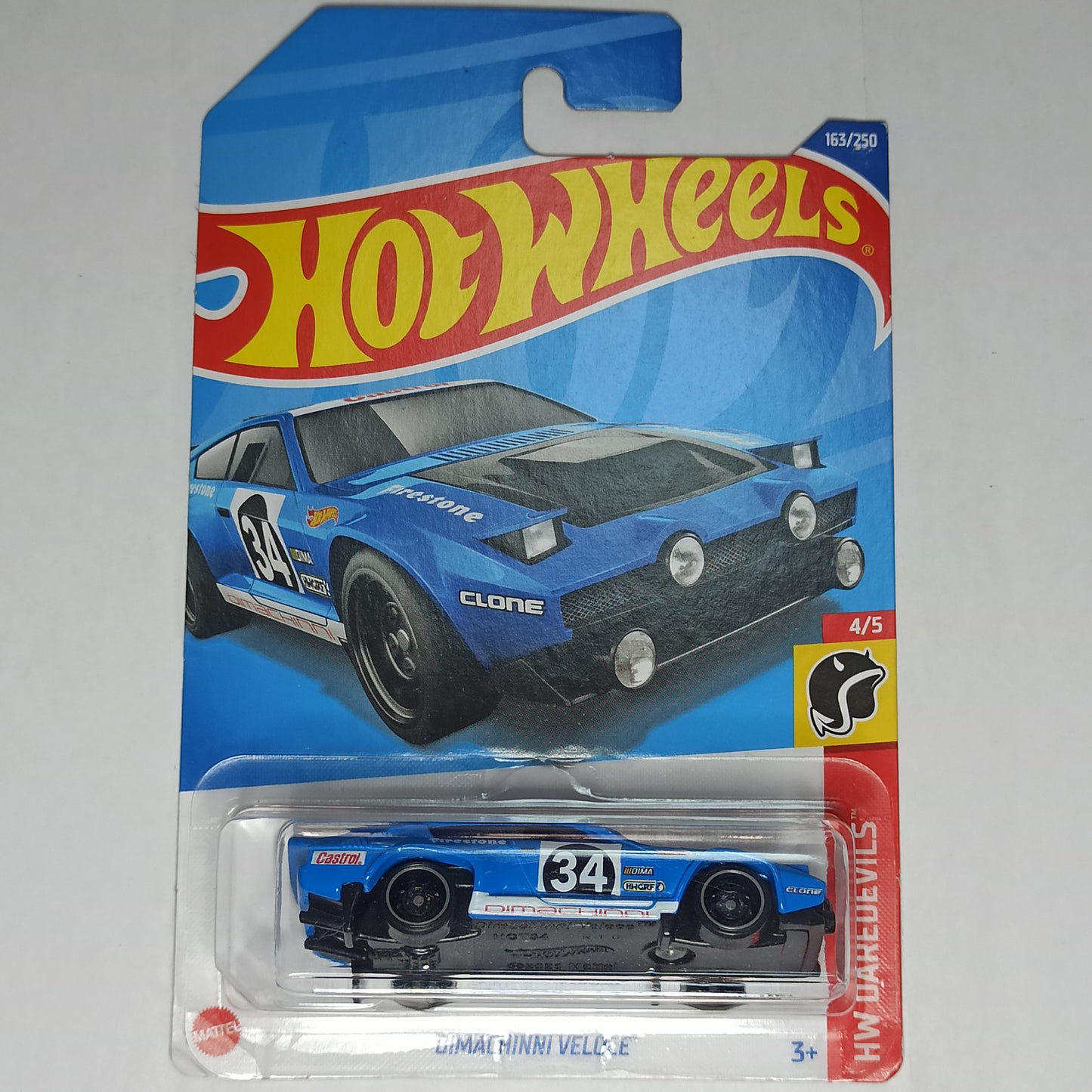 Hot Wheels Dimachinni Veloce Glossy Deep Sky Blue 2022 Basic HW Daredevils
