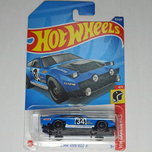 Hot Wheels Dimachinni Veloce Glossy Deep Sky Blue 2022 Basic HW Daredevils