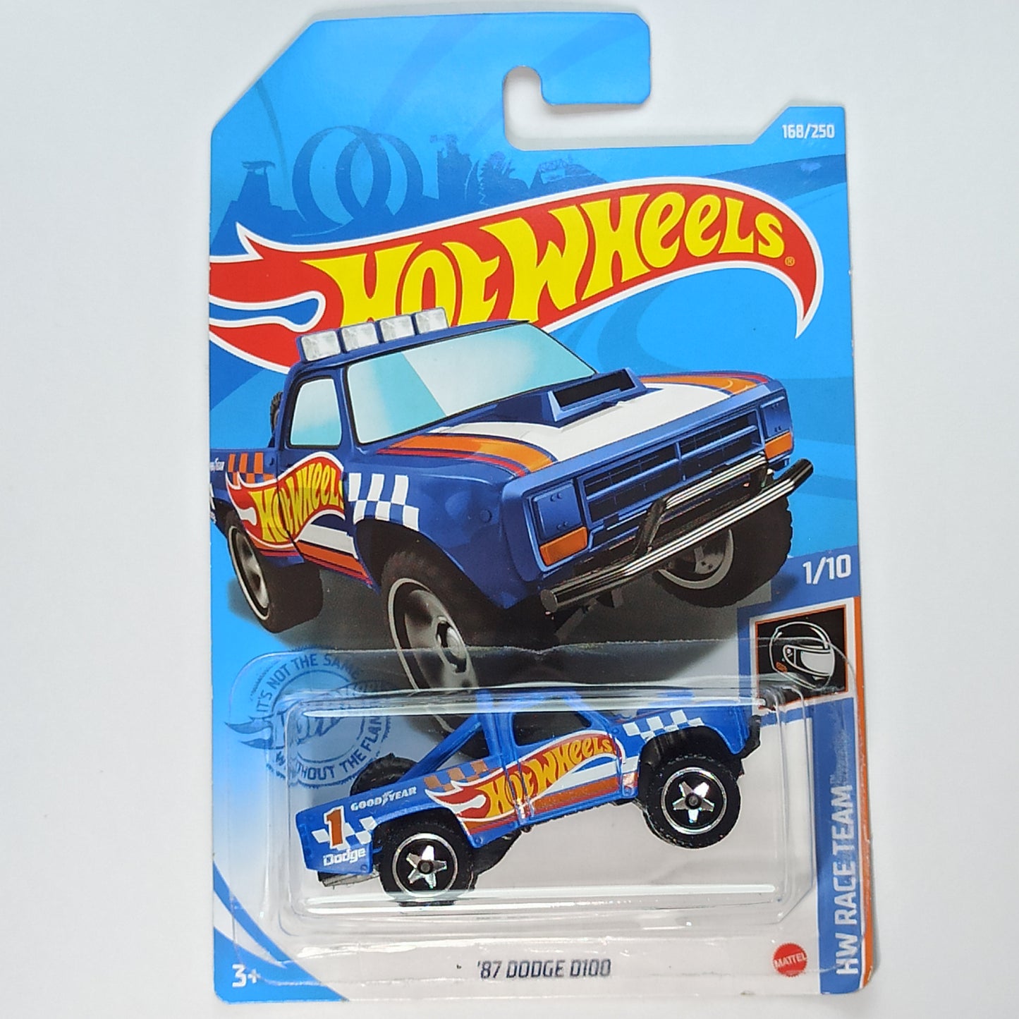 Hot Wheels Dodge 87 D100 Matte Blue 2021 HW Race Team 1/64 Diecast