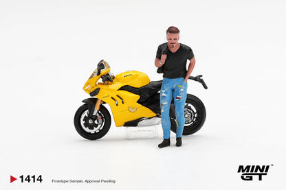 [PRE-ORDER] MINI GT Ducati Panigale V4 S Giallo w figure MGT01414 1/64 Diecast