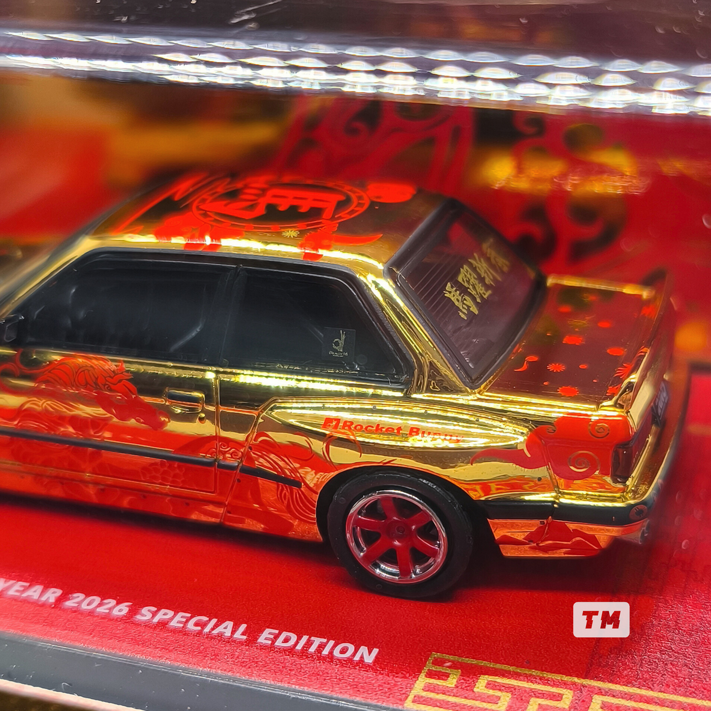 CHASE! Inno64 E30 Pandem Gold Chrome Rocket Bunny Year of the Horse Chinese New Year 2026 Special Edition 1/64 Diecast