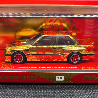 CHASE! Inno64 E30 Pandem Gold Chrome Rocket Bunny Year of the Horse Chinese New Year 2026 Special Edition 1/64 Diecast
