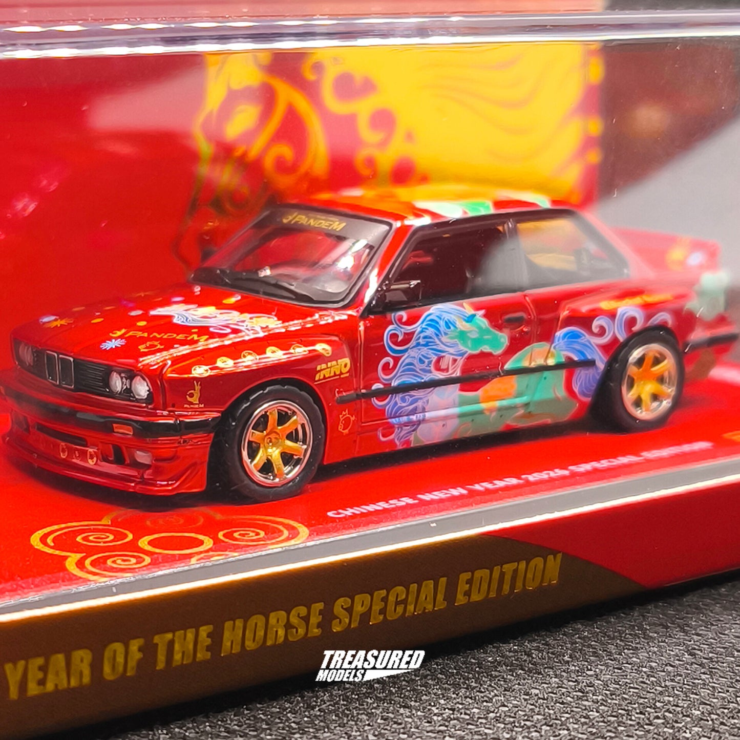 Inno64 E30 Pandem Rocket Bunny Year of the Horse Chinese New Year 2026 Special Edition Limited 8888 Pcs 1/64 Diecast