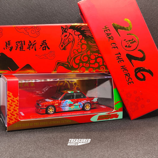 Inno64 E30 Pandem Rocket Bunny Year of the Horse Chinese New Year 2026 Special Edition Limited 8888 Pcs 1/64 Diecast