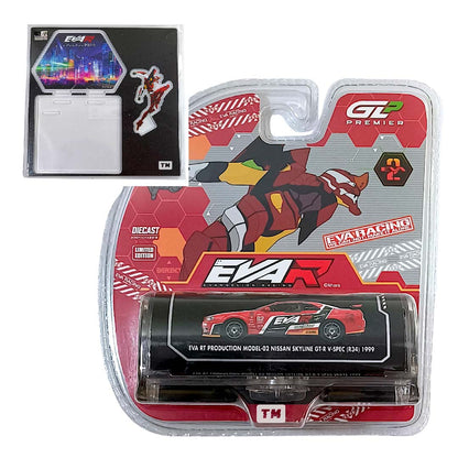 GreenLight EVA RT Production Model-02 Nissan Skyline GT-R V-Spec R34 1999 & Acrylic Display Set EVA R in Hong Kong 2026 Event Exclusive 1/64 Diecast