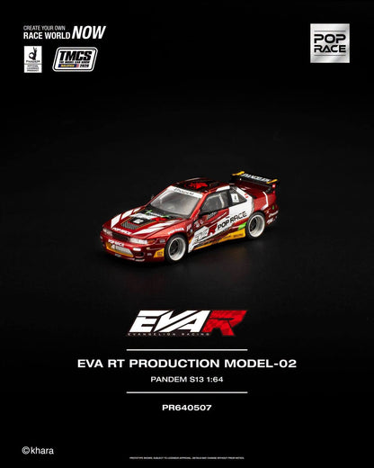 Pop Race EVA RT Production Model-02 Pandem S13 TMCS 2026 PR640507 1/64 Diecast