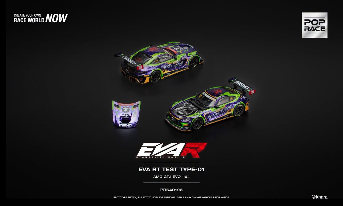[Pre-Order] Pop Race EVA RT Test Type-01 AMG GT3 EVO PR640196 1/64 Diecast