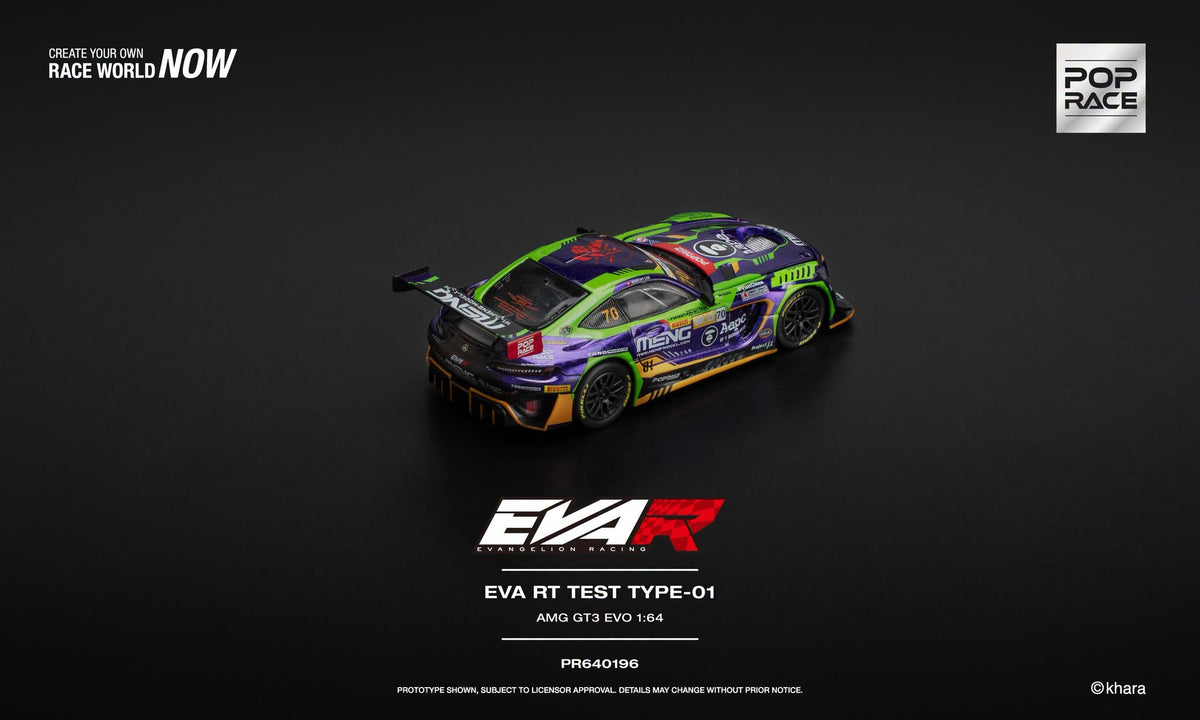 [Pre-Order] Pop Race EVA RT Test Type-01 AMG GT3 EVO PR640196 1/64 Diecast