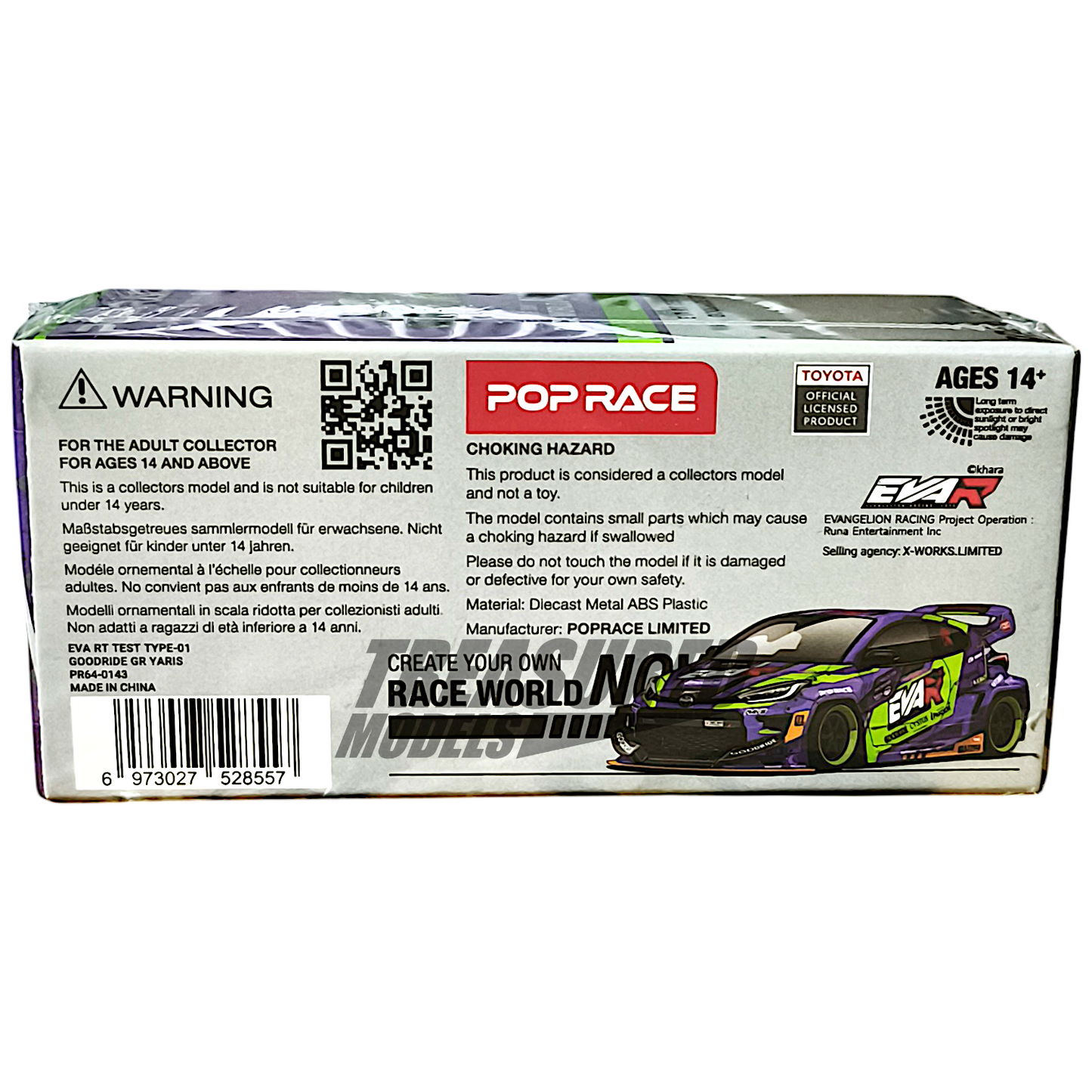 Pop Race EVA RT Test Type-01 GoodRide GR Yaris PR640143 1/64 Diecast