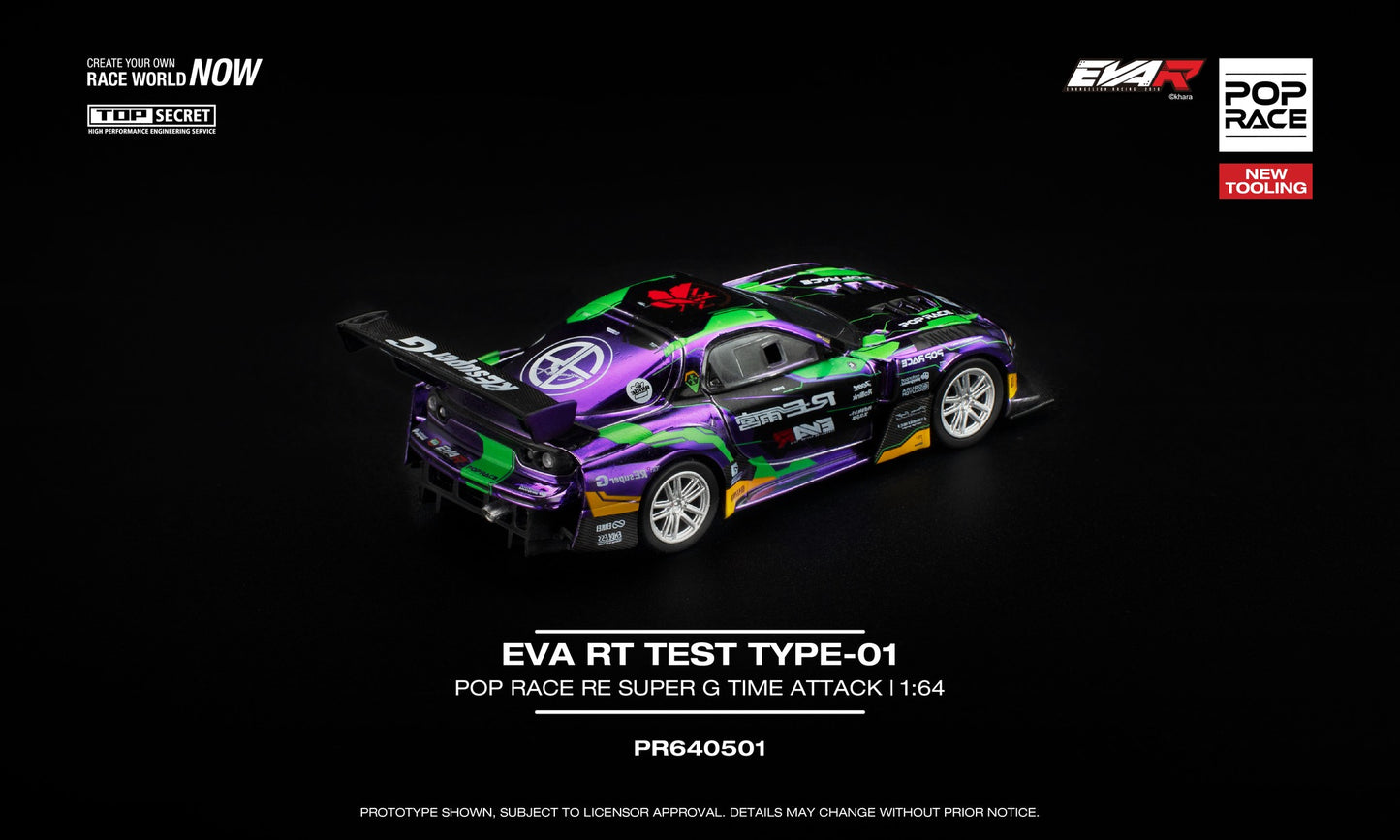 [Pre-Order] Pop Race EVA RT Test Type-01 Pop Race RE Super G Time Attack PR640501 1/64 Diecast
