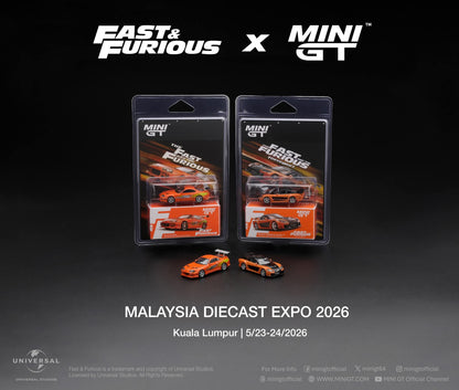 MDX2026 3pcs Set Mini GT Toyota Supra Mazda RX7 + Kaido House R34 FFR 1/64 Diecast
