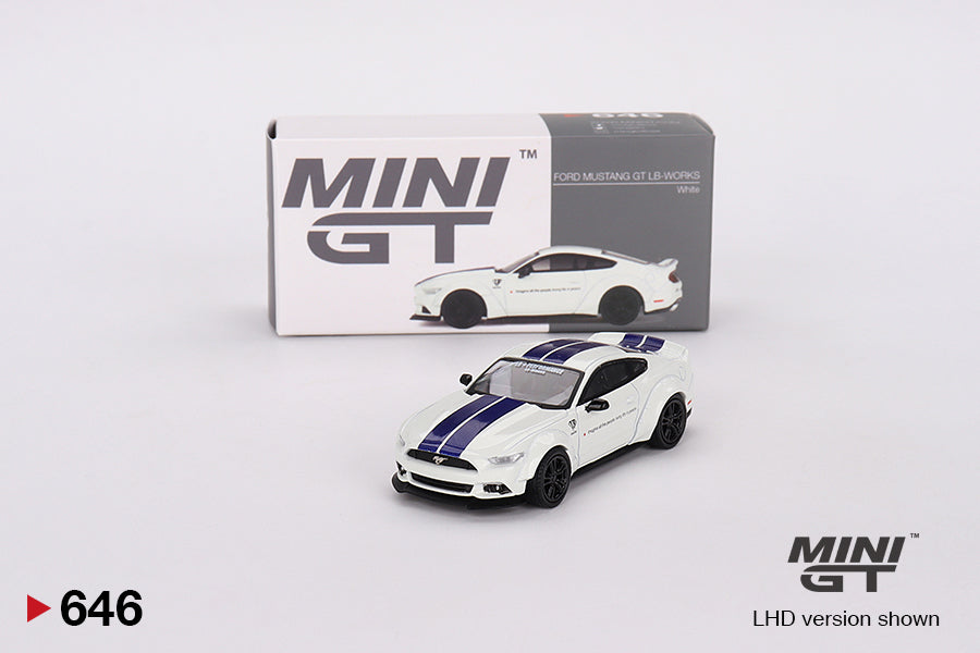 Mini GT FORD MUSTANG GT LB-WORKS White MGT00646 1/64 Diecast