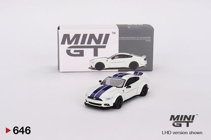 Mini GT FORD MUSTANG GT LB-WORKS White MGT00646 1/64 Diecast