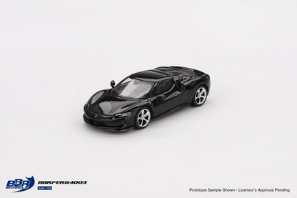 BBR Models Ferrari 296 GTB Nero Daytona BBRFER64003 1/64 Diecast