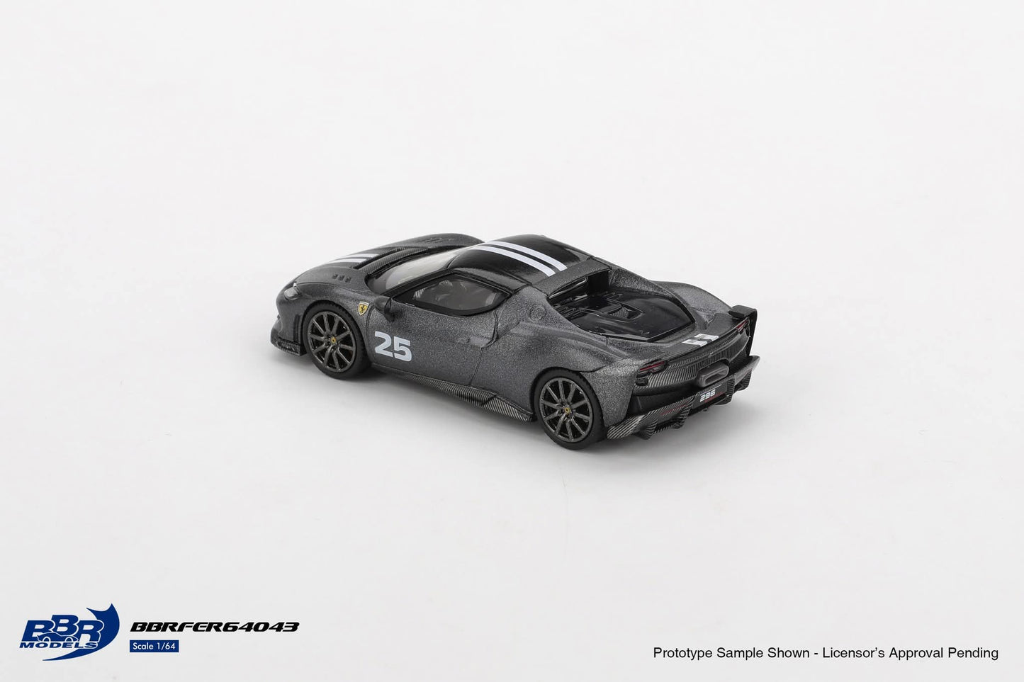 [Pre-Order] BBR Models Ferrari 296 Speciale Grigio Silverstone Opaco BBRFER64043 1/64 Diecast