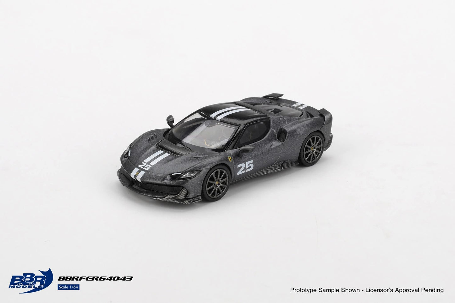 [Pre-Order] BBR Models Ferrari 296 Speciale Grigio Silverstone Opaco BBRFER64043 1/64 Diecast