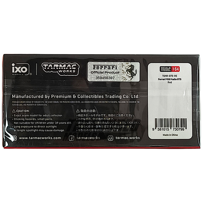 Tarmac Works Ferrari 458 Italia GT3 Red Collaboration w IXO models T64R-073-RE 1/64 Diecast