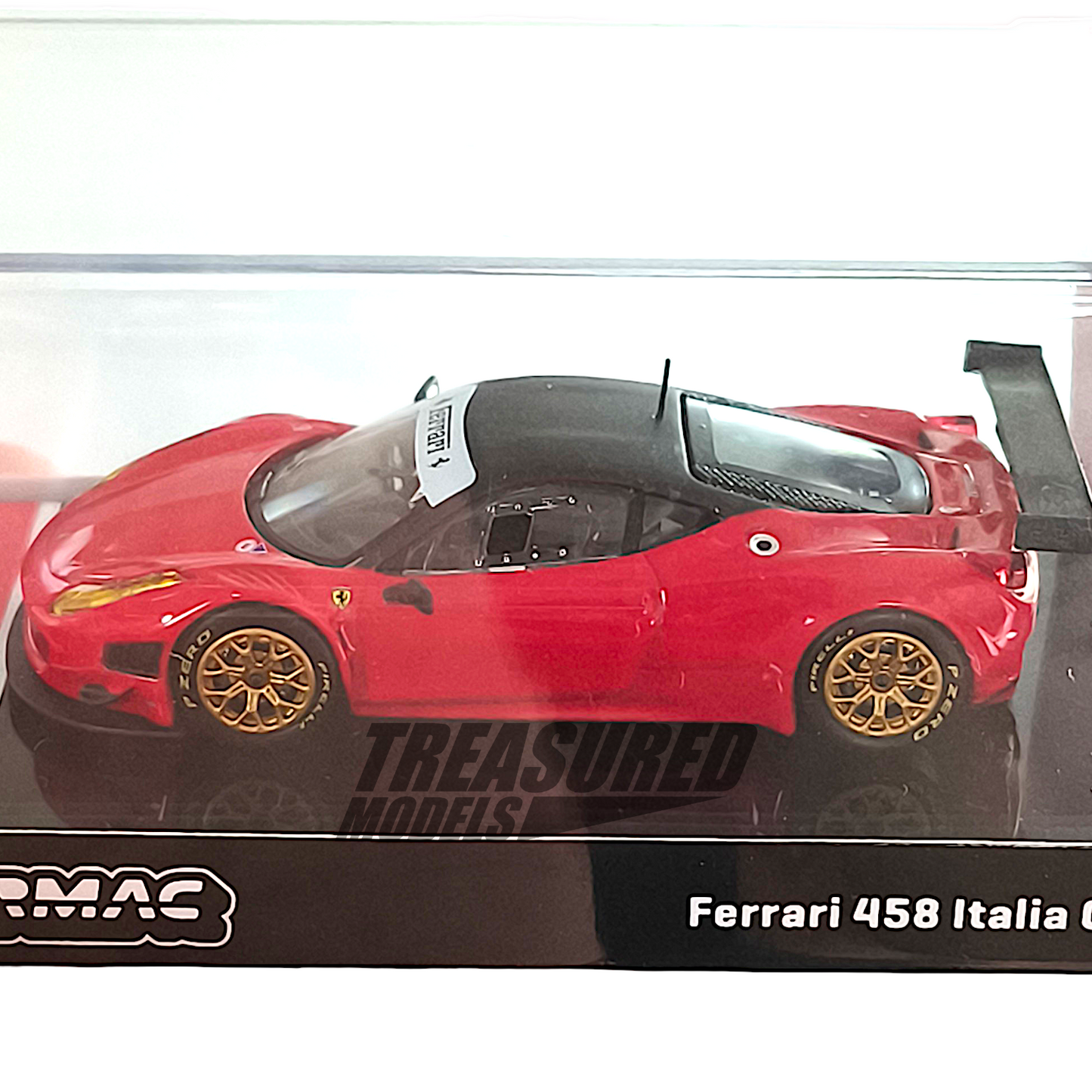 Tarmac Works Ferrari 458 Italia GT3 Red Collaboration w IXO models T64R-073-RE 1/64 Diecast