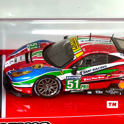 Tarmac Works Ferrari 488 GTE 24h of Le Mans 2016 G. Bruni  J. Calado  A. Pier Guidi Collaboration w IXO models 1/64 Diecast