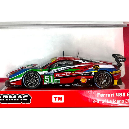 Tarmac Works Ferrari 488 GTE 24h of Le Mans 2016 G. Bruni  J. Calado  A. Pier Guidi Collaboration w IXO models 1/64 Diecast
