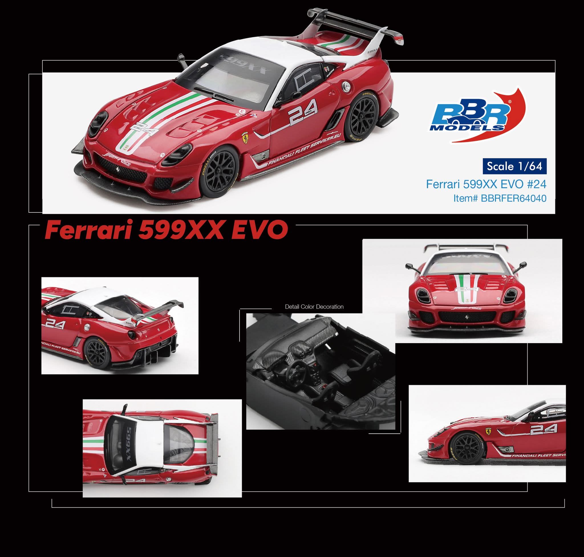 Pre-Order] BBR Models Ferrari 599XX EVO #24 BBRFER64040 1/64