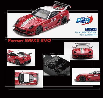 [Pre-Order] BBR Models Ferrari 599XX EVO #24 BBRFER64040 1/64 Diecast
