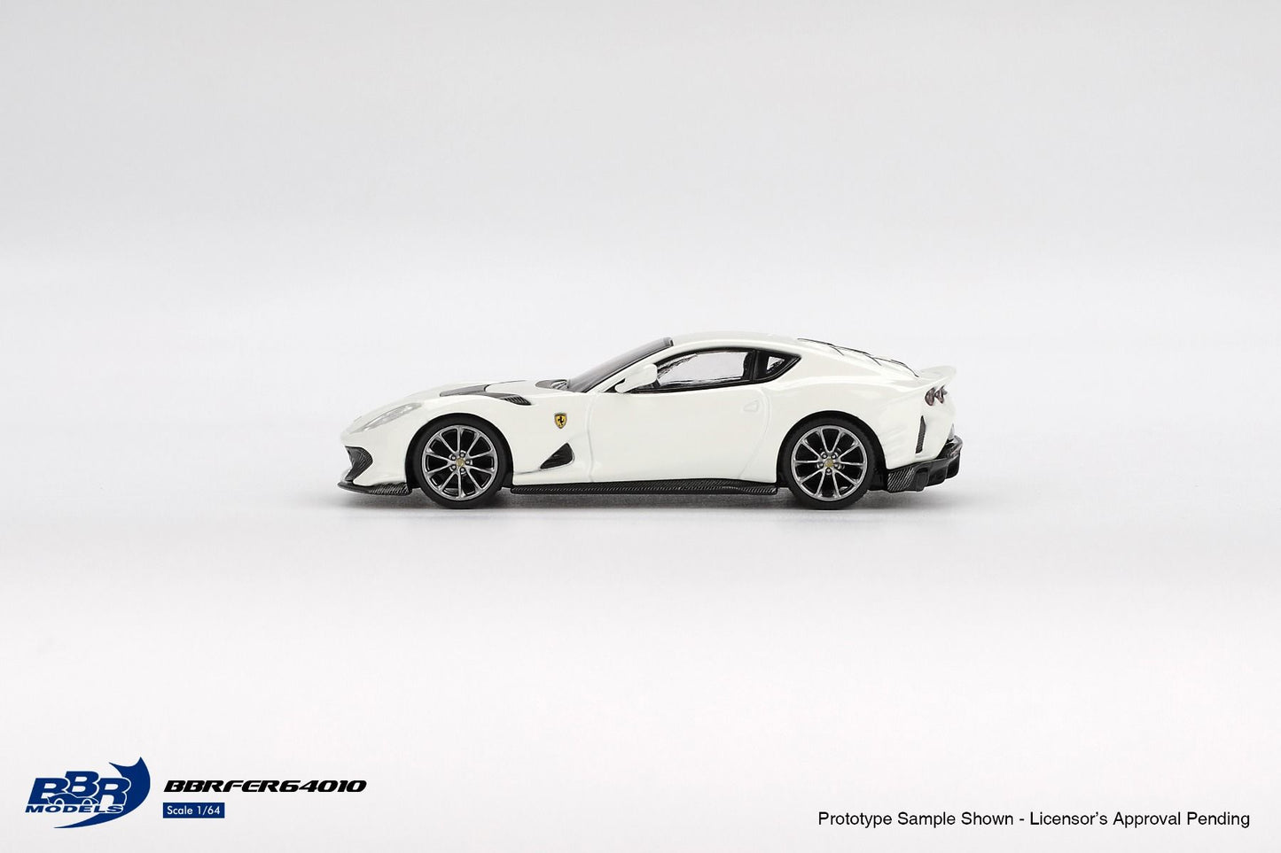 BBR Models Ferrari 812 Competizione Bianco Avus BBRFER64010 1/64 Diecast