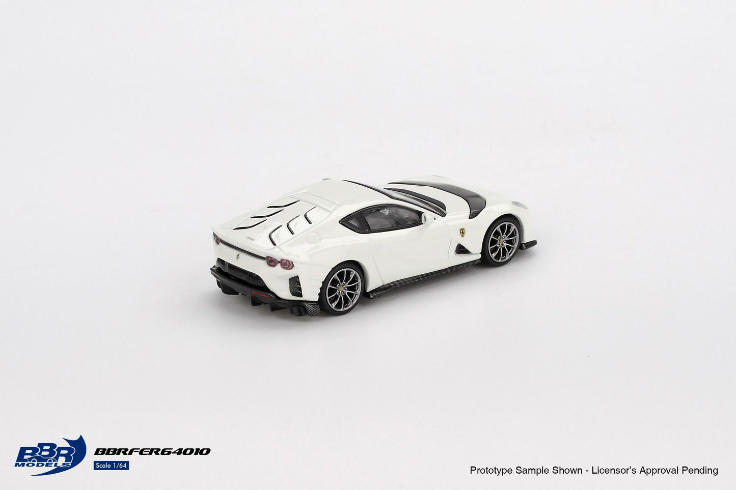 BBR Models Ferrari 812 Competizione Bianco Avus BBRFER64010 1/64 Diecast