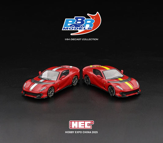 BBR Models Ferrari 812 Competizione F1-75 Matt Red One Night in China 2025 BBRFER64013 1/64 Diecast