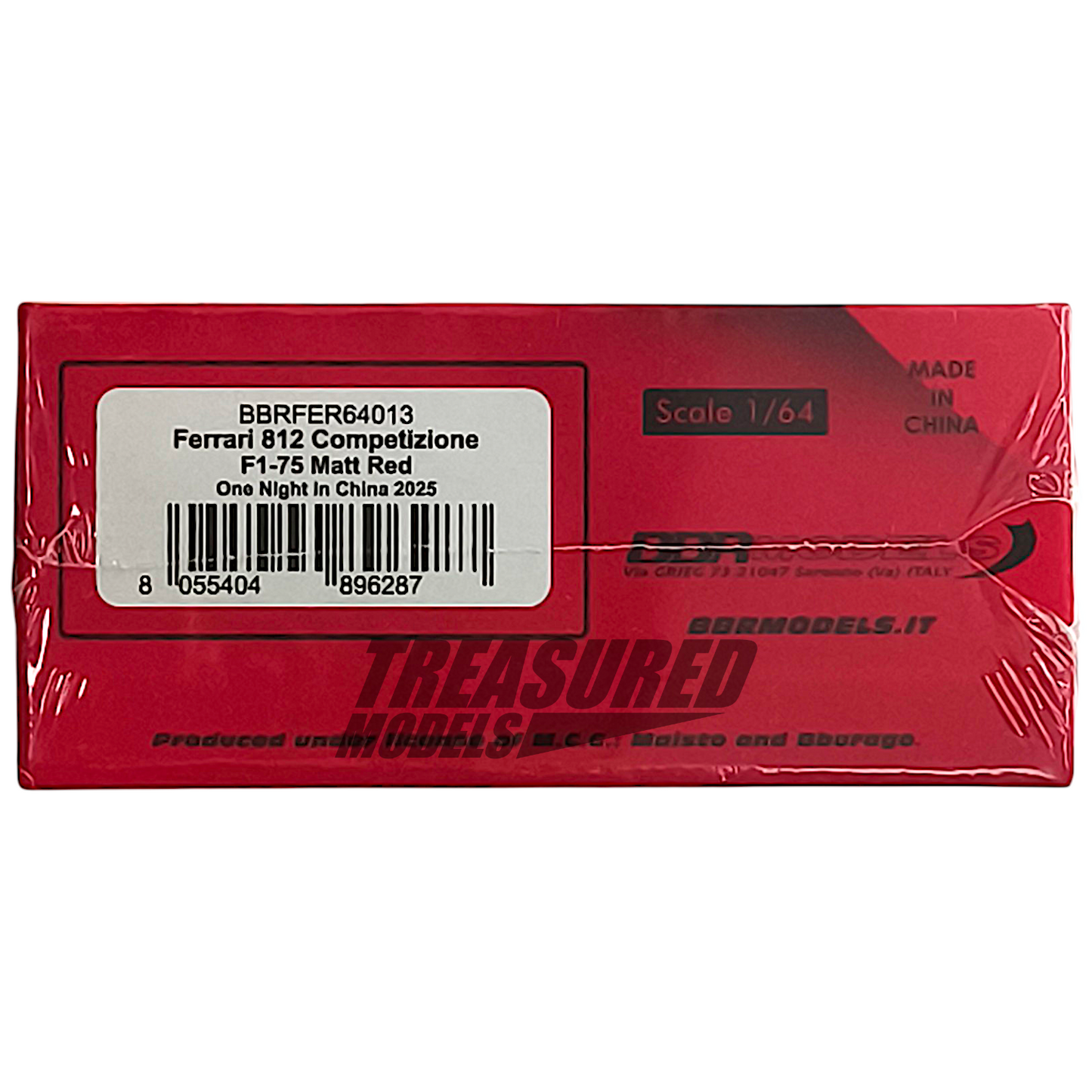 BBR Models Ferrari 812 Competizione F1-75 Matt Red One Night in China 2025 BBRFER64013 1/64 Diecast