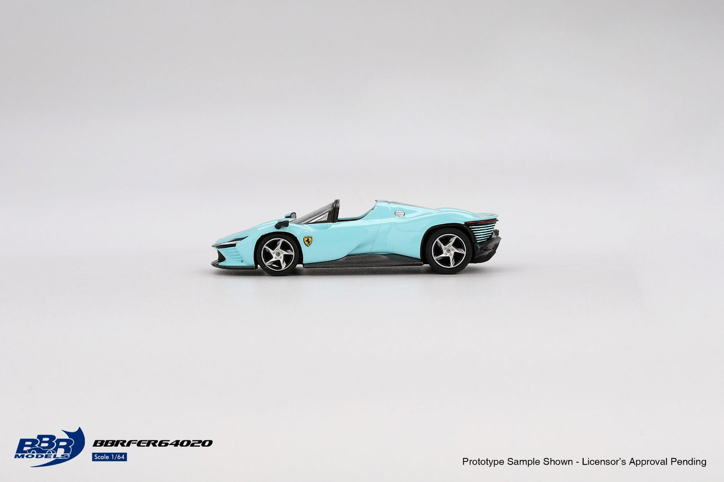 BBR Models Ferrari Daytona SP3 Light Blue BBRFER64020 1/64 Diecast