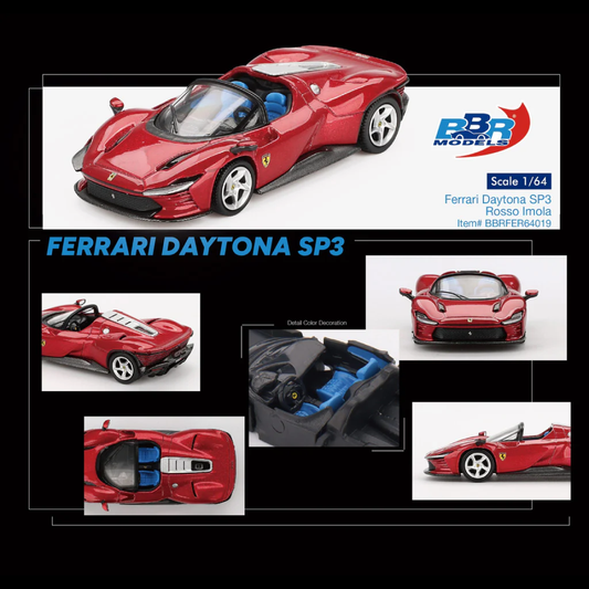 BBR Ferrari Daytona SP3 Rosso Imola BBRFER64019 1/64 Die Cast