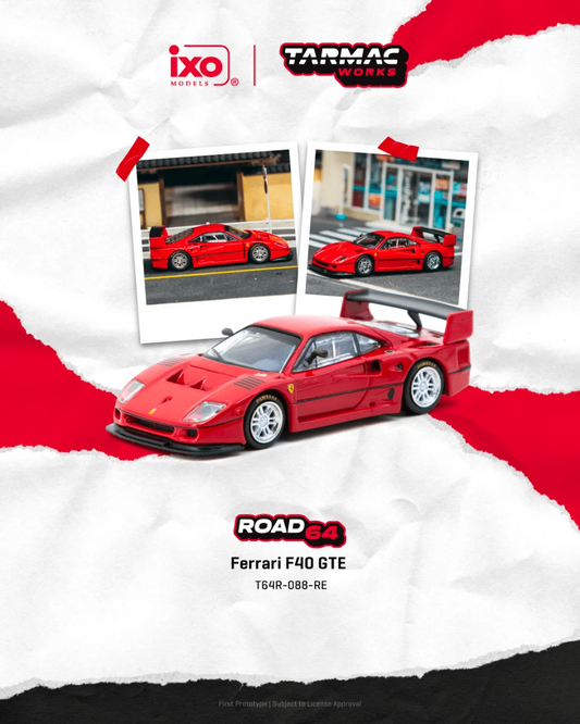 Tarmac Works Ferrari F40 GTE Red T64R-088-RE 1/64 Diecast