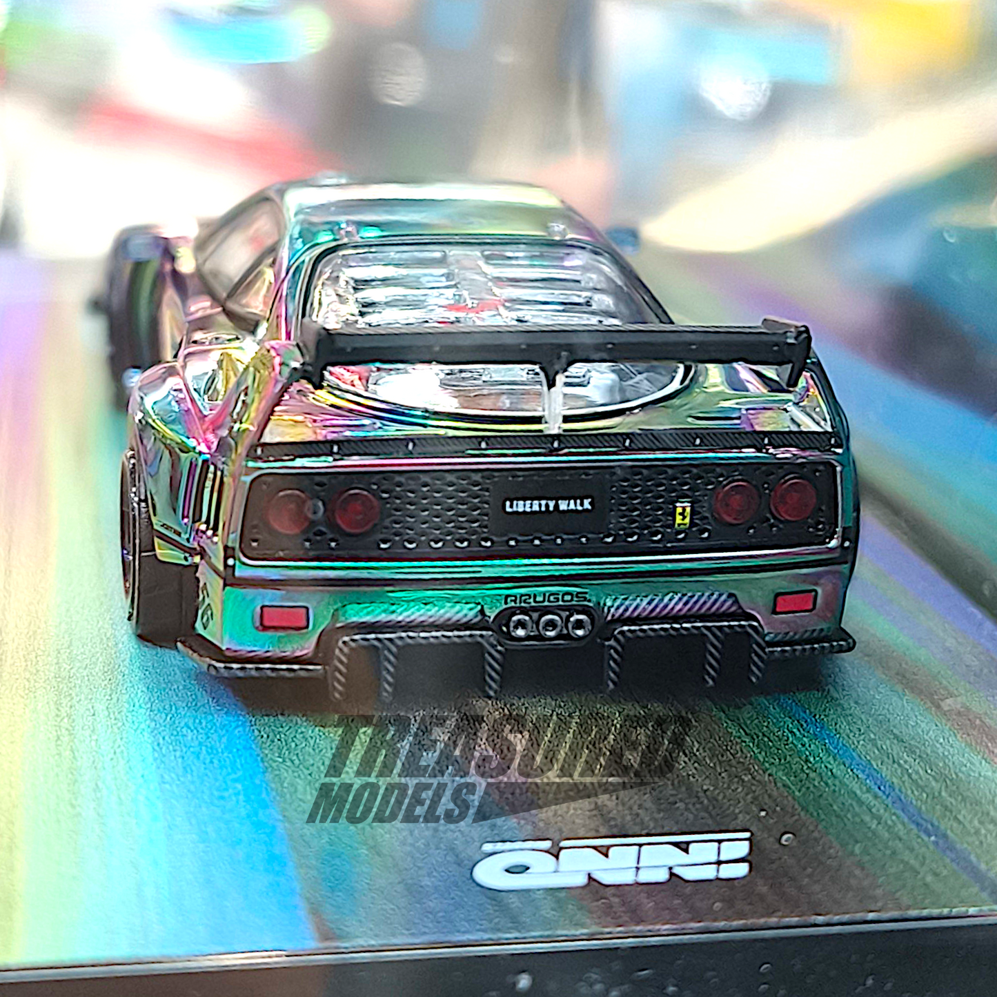 Inno64 Ferrari F40 LBWK Chase Silver Chrome 1/64 Die Cast