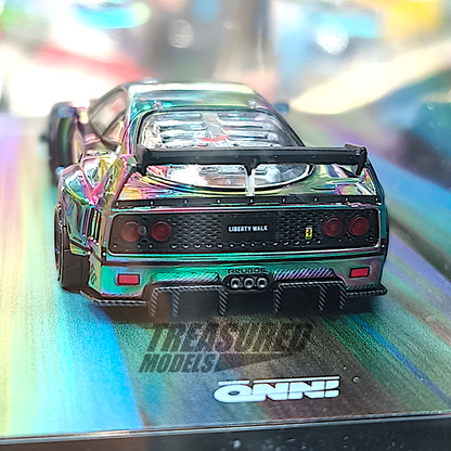 Inno64 Ferrari F40 LBWK Chase Silver Chrome 1/64 Die Cast