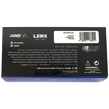 Inno64 Ferrari F40 LBWK Chrome Blue Chase Car 1/64 Diecast