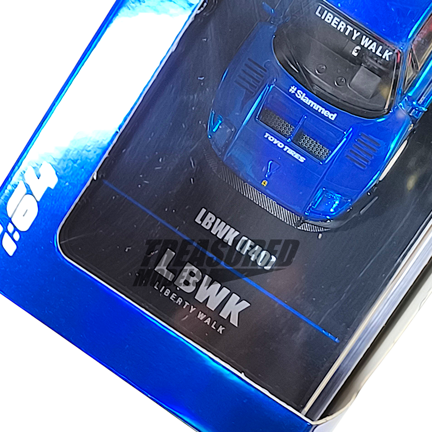 Inno64 Ferrari F40 LBWK Chrome Blue Chase Car 1/64 Diecast