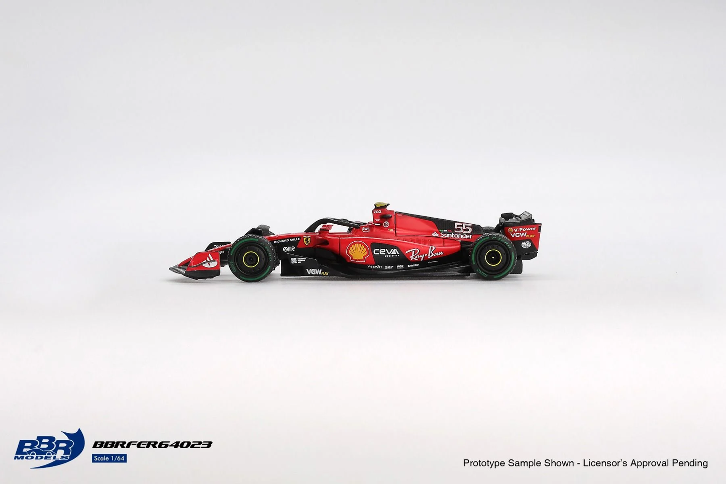 *Pre-Order* BBR Models Ferrari SF23 55 C. Sainz 2023 Monaco GP BBRFER64023 1/64 Die Cast