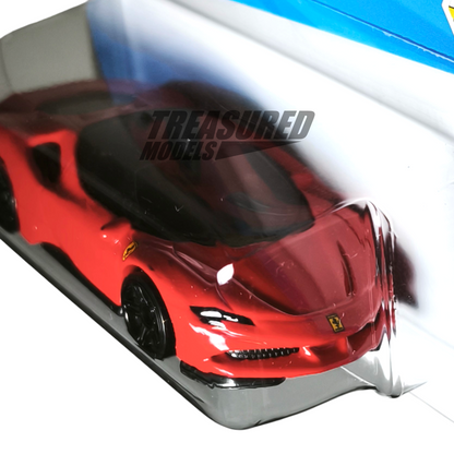 Hot Wheels Ferrari SF90 Stradale Rosso Corsa 2025 Main Line Factory Fresh 1/64 Die Cast